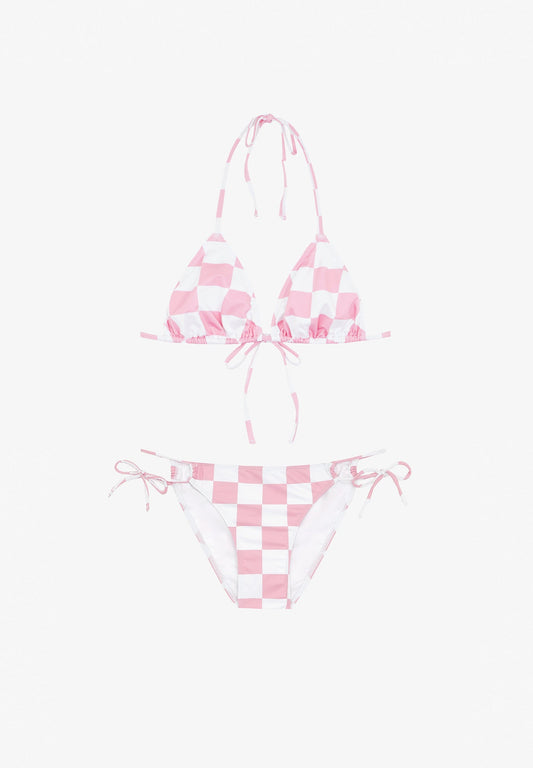 BIKINI DAMIER GEOMETRIQUE WOOD