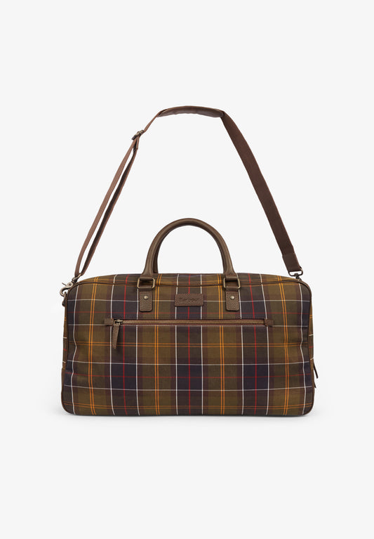 BOLSA DE VIAJE CUERO Y TARTÁN