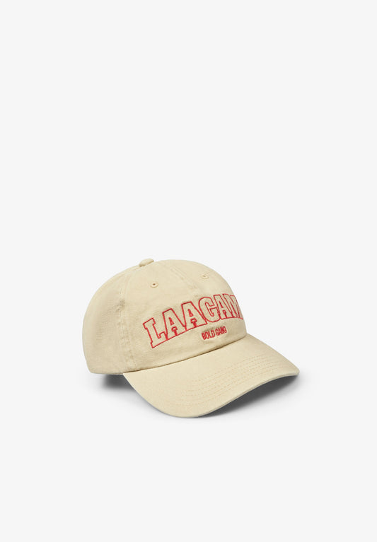 GORRA BEIGE EMBROIDERED LOGO