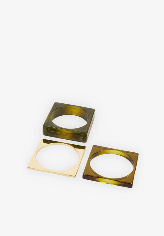 PACK 3 PULSERAS SQUARES