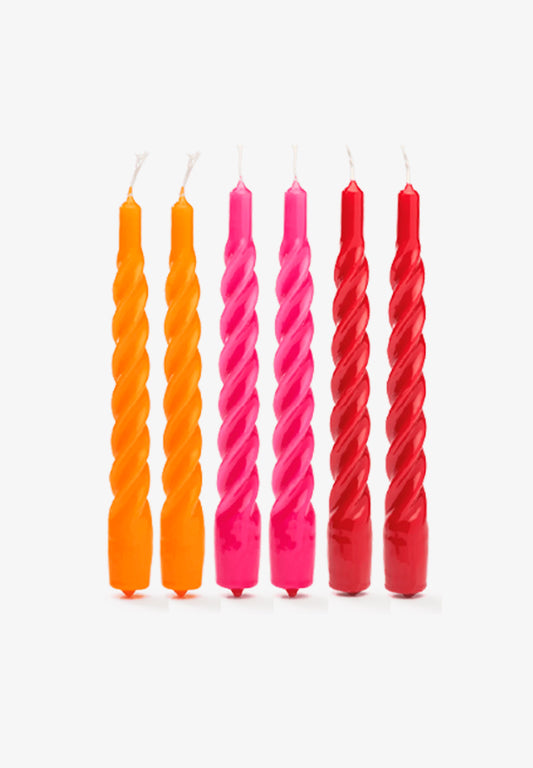 SET 6 VELAS TWISTED FUNKY