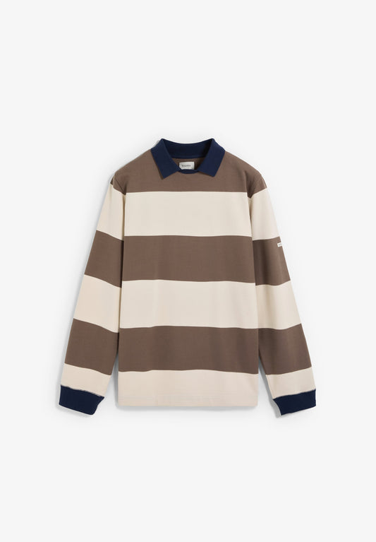 SUDADERA RAYAS CUELLO CONTRASTE