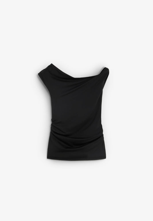 CAMISETA DRAPEADA ASIMÉTRICA