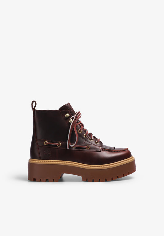 STONE STREET MID LACE UP BOOT BURGUNDY FULL GRAIN