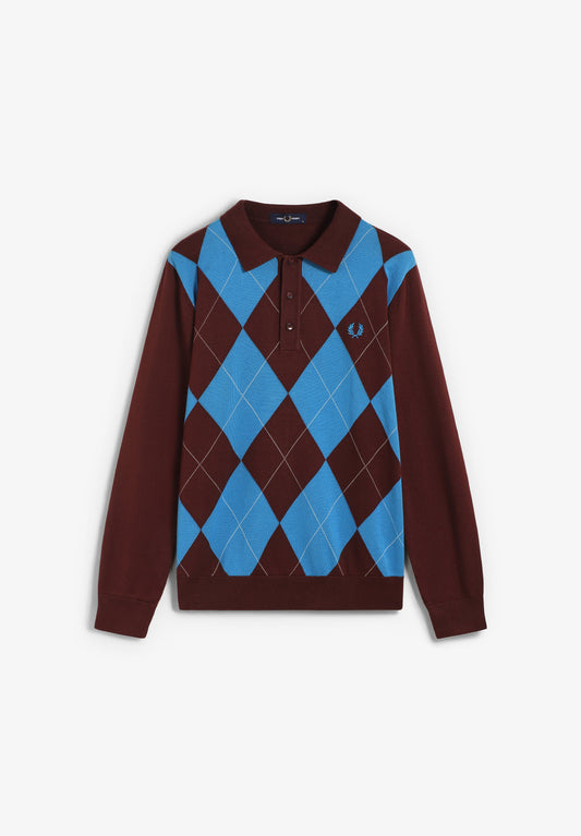 POLO MANGA LARGA ARGYLE