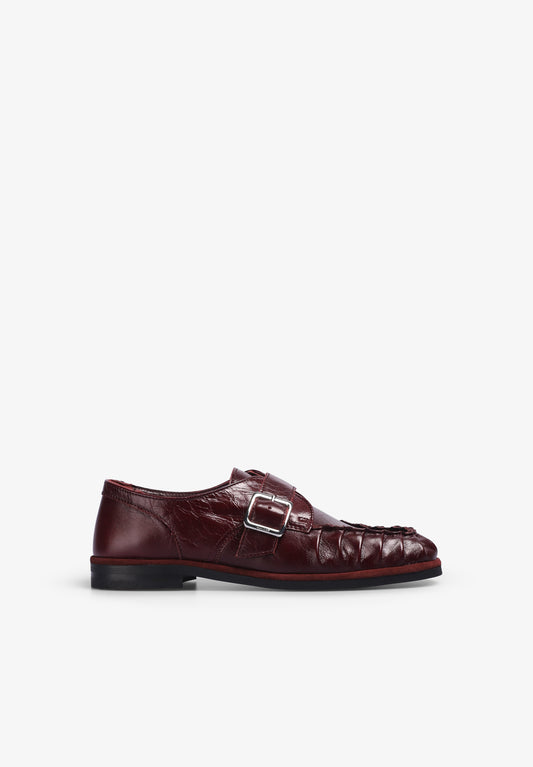 BRANDY BURGUNDY LEATHER LOAFERS