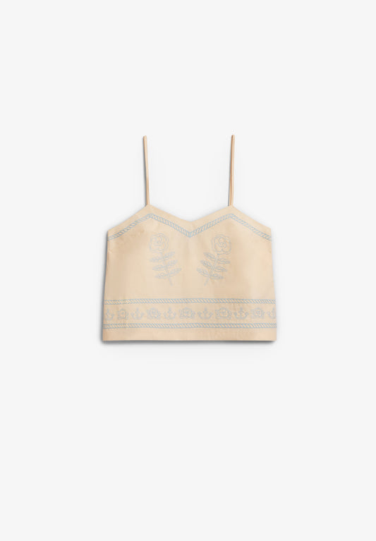 TOP EMBROIDERED STRAPS