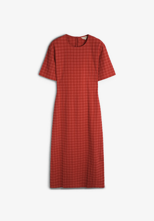 KINA WOMEN'S SEERSUCKER CHECK DRESS