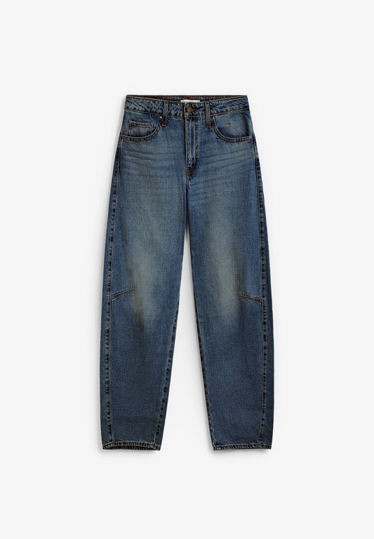 PANTALÓN DENIM BAGGY DAD BARREL MUJER