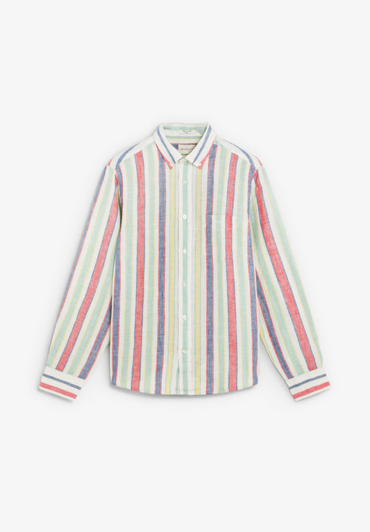 CAMISA LINO REG MULTISTRIPE