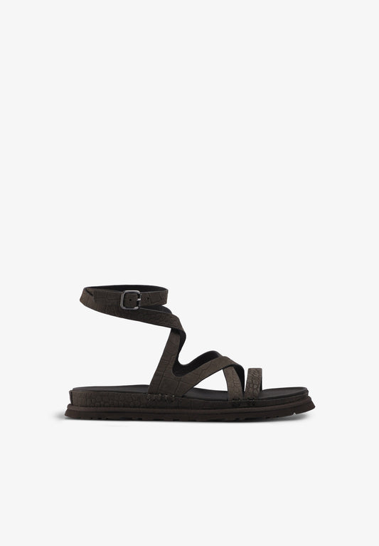 SANDALIAS GOLDENGAZE EMBOSSED ANKLE WRAP