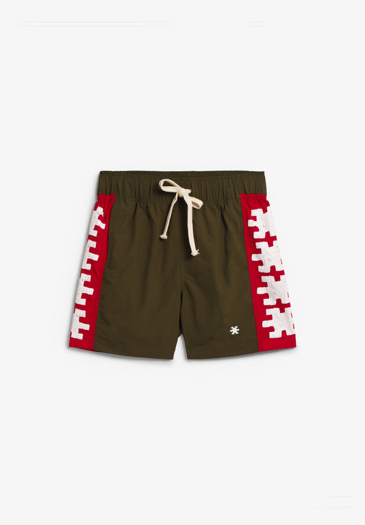 CABRIO | CONTRAST BRAND SWIMMING TRUNKS