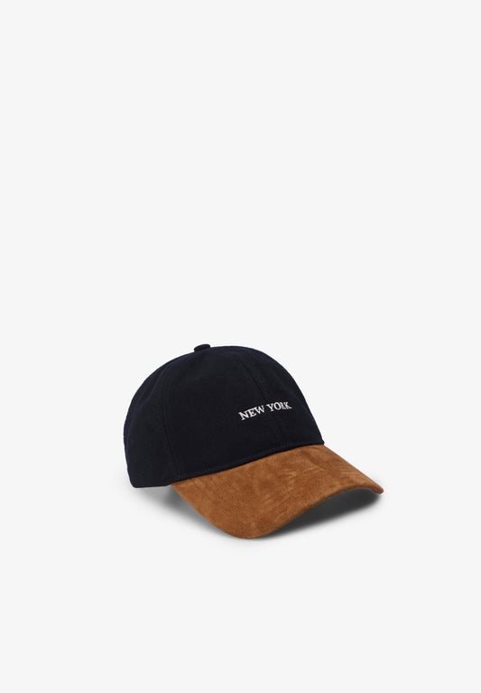 SUEDE VISOR MELTON CAP