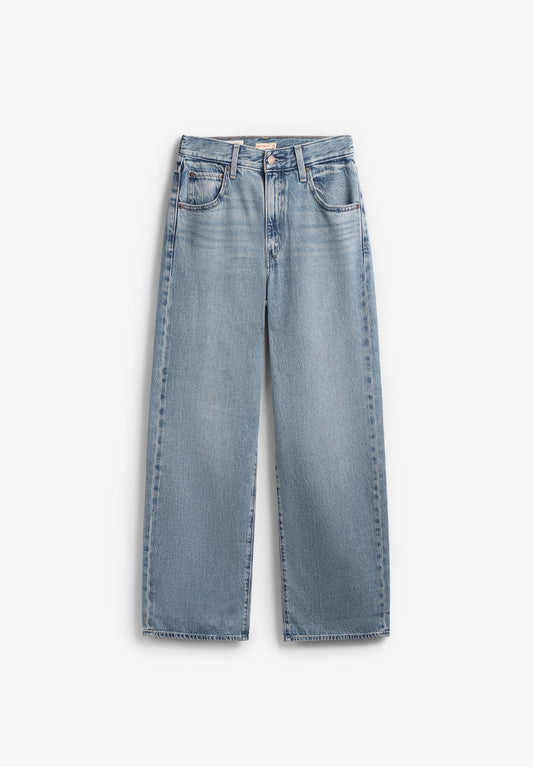 PANTALÓN DENIM CINCH WIDE LEG MUJER