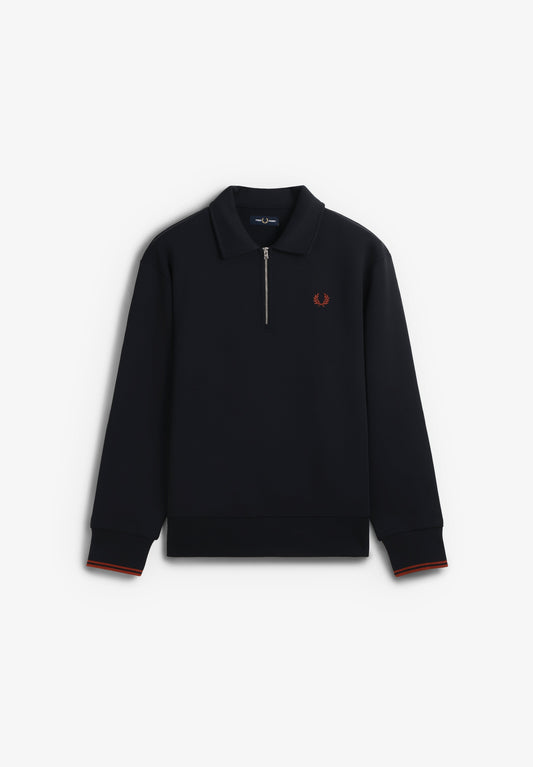 SUDADERA HALF ZIP COLLARED