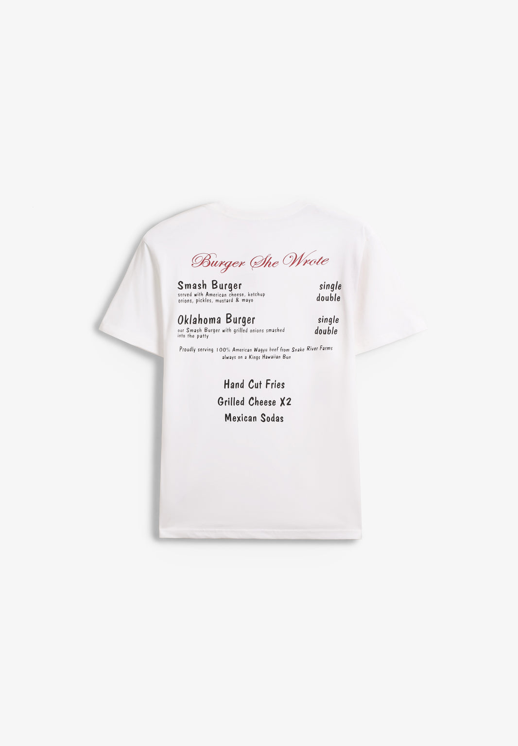 BURGER SHE WROTE POCKET TEE