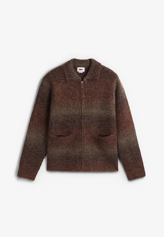 OBEY ANTON GRADIENT CARDIGAN