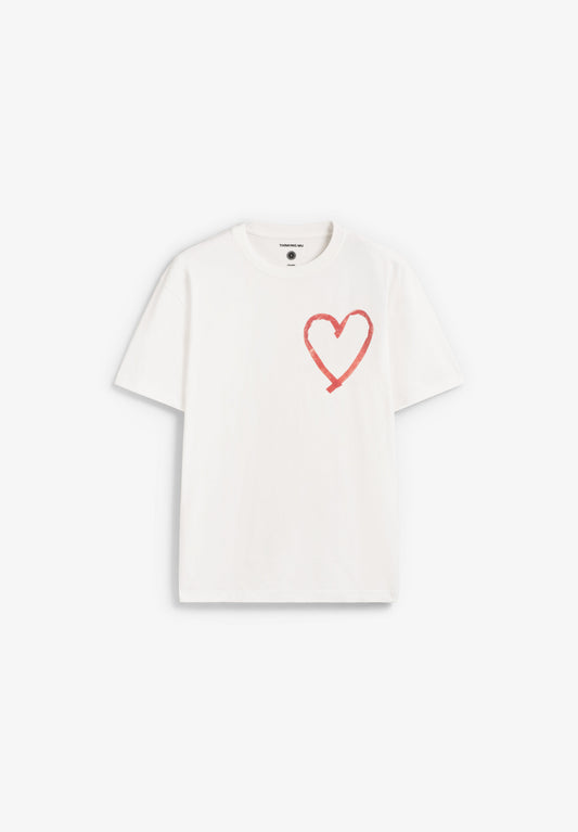 TAPE HEART WHITE AARON TEE