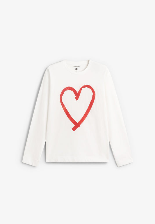 TAPE HEART WHITE EMILY TEE