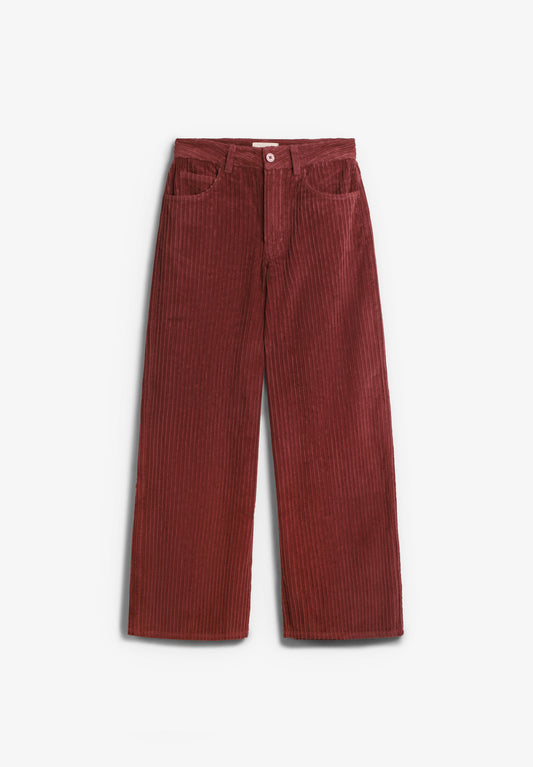 MAHOGANY CORDUROY HEDDA PANTS